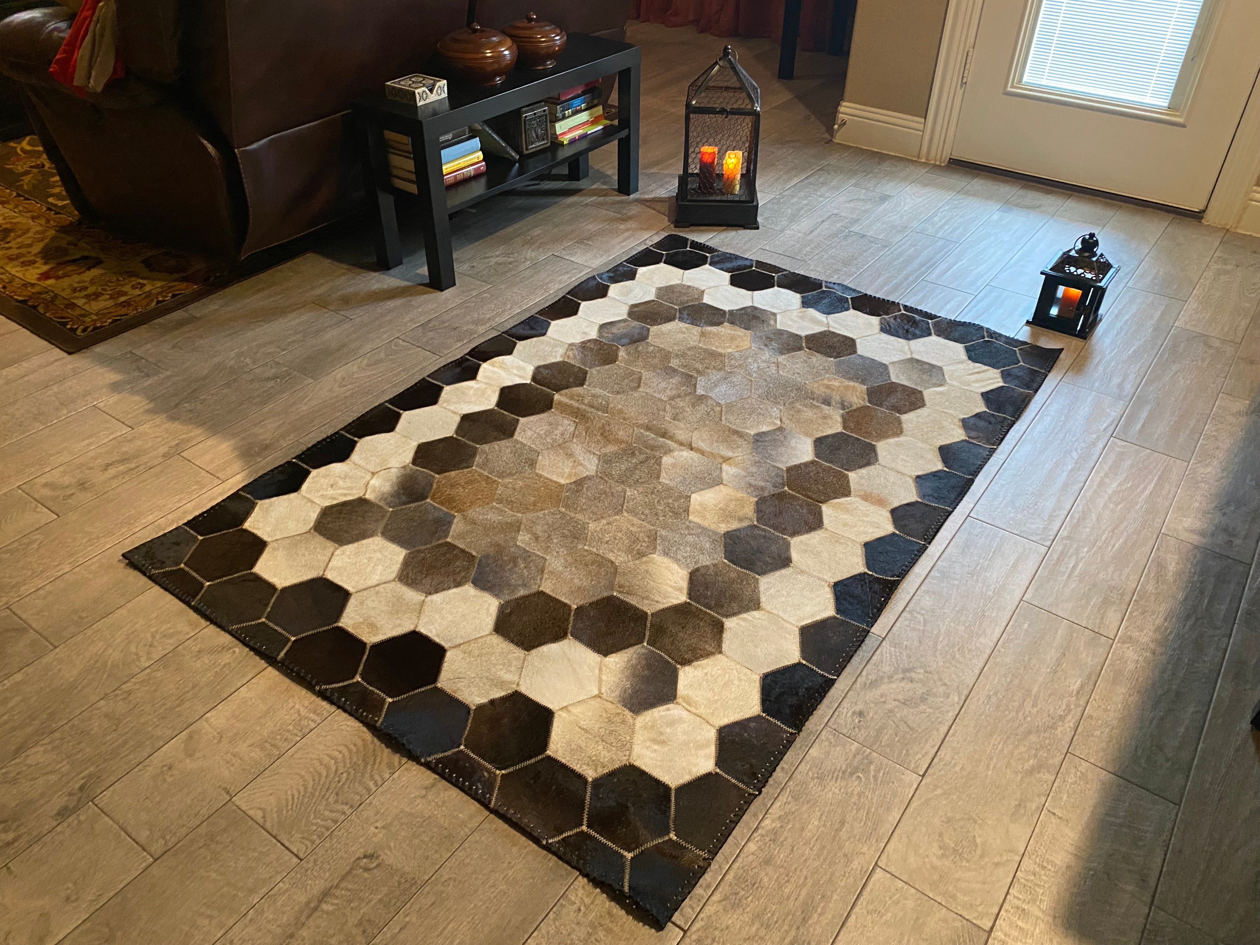 Black,White, and Brown Hexagons